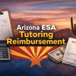 Arizona ESA tutoring reimbursement invoice requirements and proof of payment example banner
