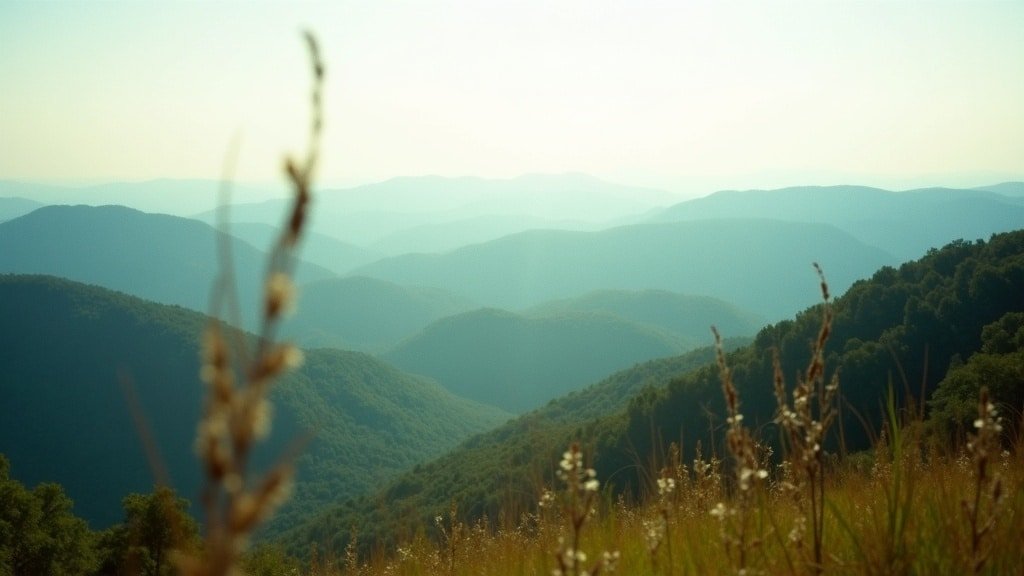 Ozark Mountains forested overlook in Arkansas